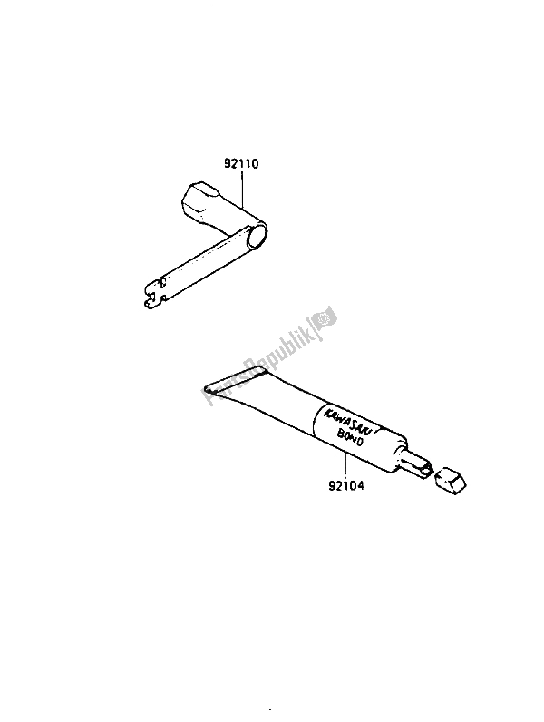 Tutte le parti per il Attrezzo del Kawasaki KX 250 1985