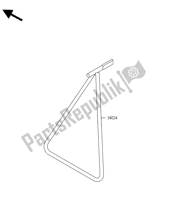 All parts for the Stand of the Kawasaki KX 250F 2012