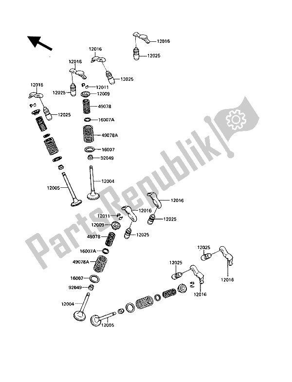Todas las partes para Válvula (s) de Kawasaki VN 750 Twin 1989