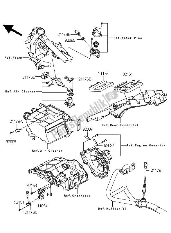 Toutes les pièces pour le Injection De Carburant du Kawasaki Ninja 250R 2010