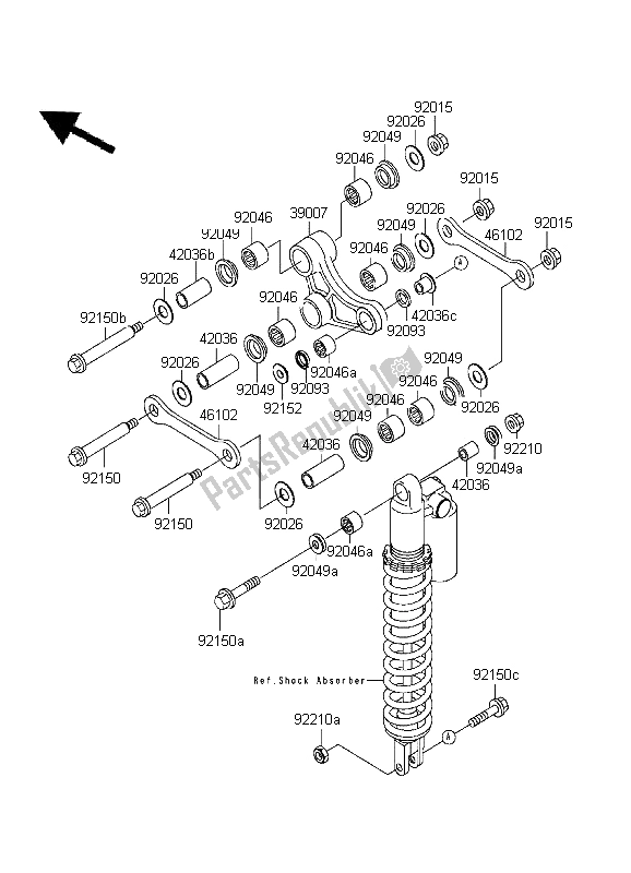 Toutes les pièces pour le Suspension du Kawasaki KX 250 1999