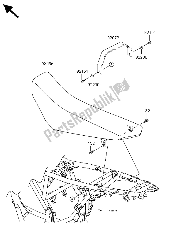 Alle onderdelen voor de Stoel van de Kawasaki KLX 125 2013
