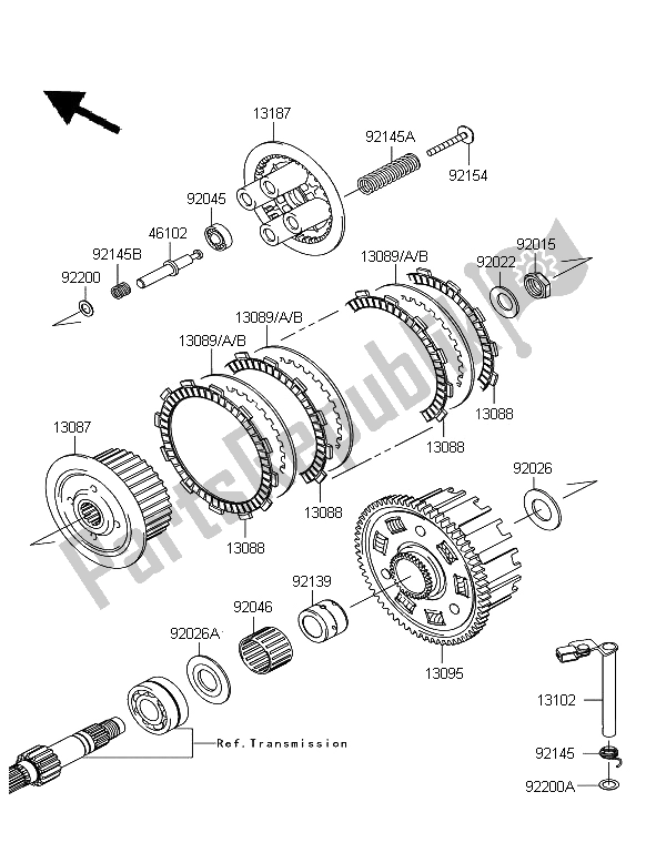 Todas las partes para Embrague de Kawasaki Z 750R ABS 2011