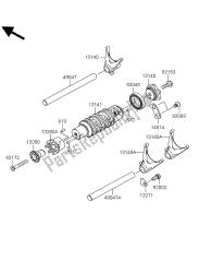 tambour de changement de vitesse et fourchette de changement de vitesse