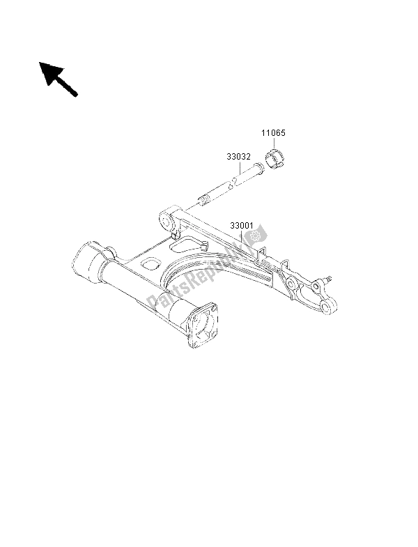 All parts for the Swingarm of the Kawasaki VN 1500 Classic FI 2001