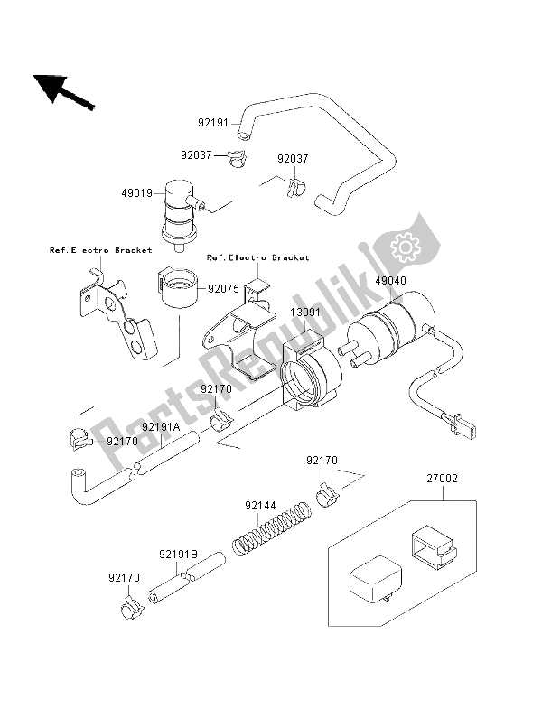 Alle onderdelen voor de Benzine Pomp van de Kawasaki Ninja ZX 7 RR 750 1996