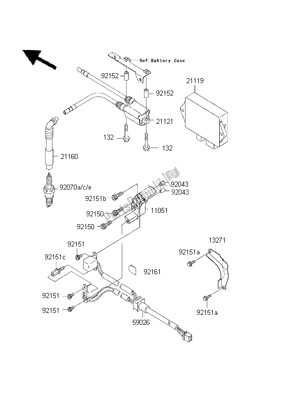 Tutte le parti per il Sistema Di Accensione del Kawasaki W 650 1999