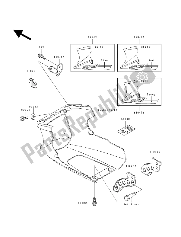 Todas las partes para Capota Baja de Kawasaki GPZ 500S 1992