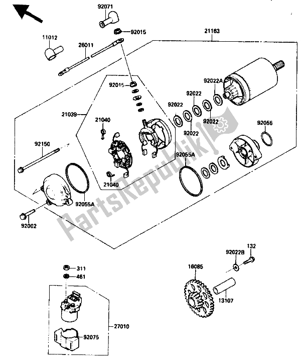 Todas las partes para Motor De Arranque de Kawasaki ZX 10 1000 1989