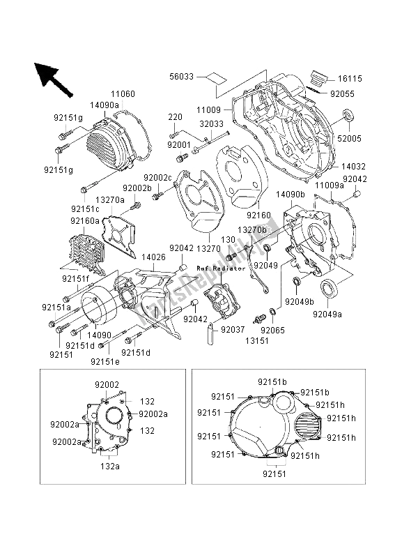Alle onderdelen voor de Motorkappen van de Kawasaki ZRX 1100 2000