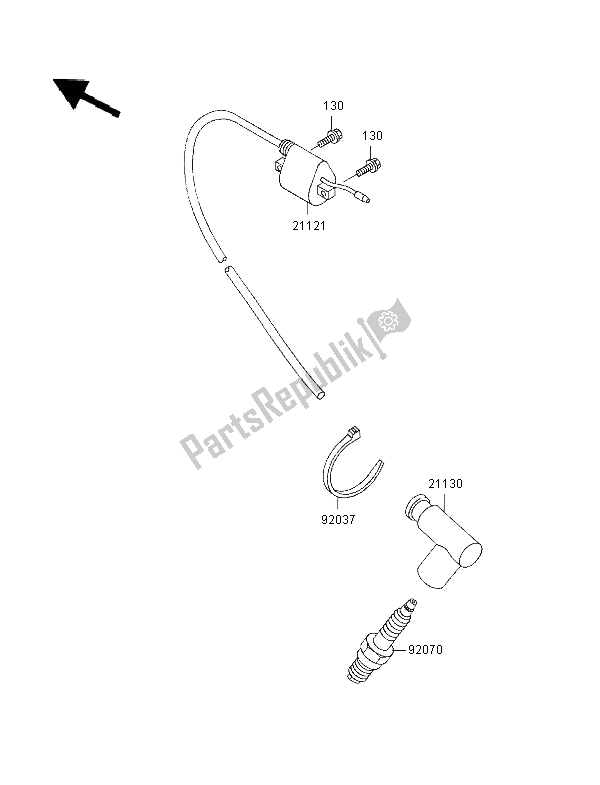 All parts for the Ignition System of the Kawasaki KX 60 1996