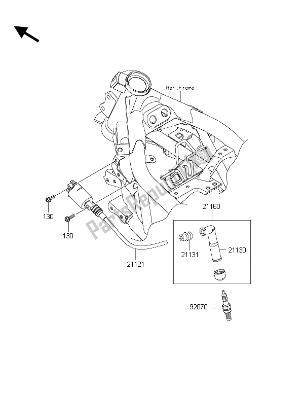 All parts for the Ignition System of the Kawasaki Ninja 250 SL 2015