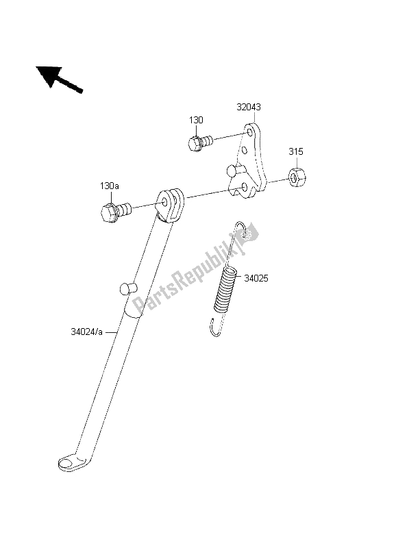 Tutte le parti per il In Piedi del Kawasaki KX 80 SW LW 1995