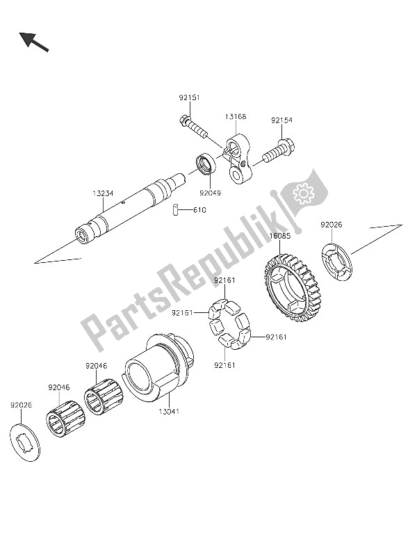 All parts for the Balancer of the Kawasaki Versys 1000 2016