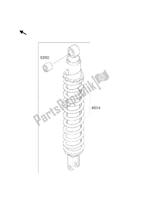 Tutte le parti per il Ammortizzatore del Kawasaki KLR 650 2002