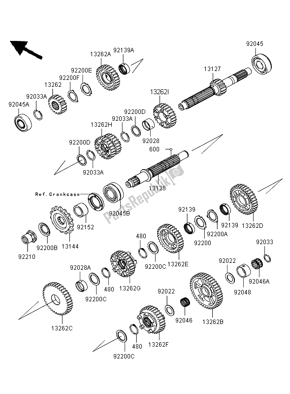 Alle onderdelen voor de Overdragen van de Kawasaki ZZR 1400 2006