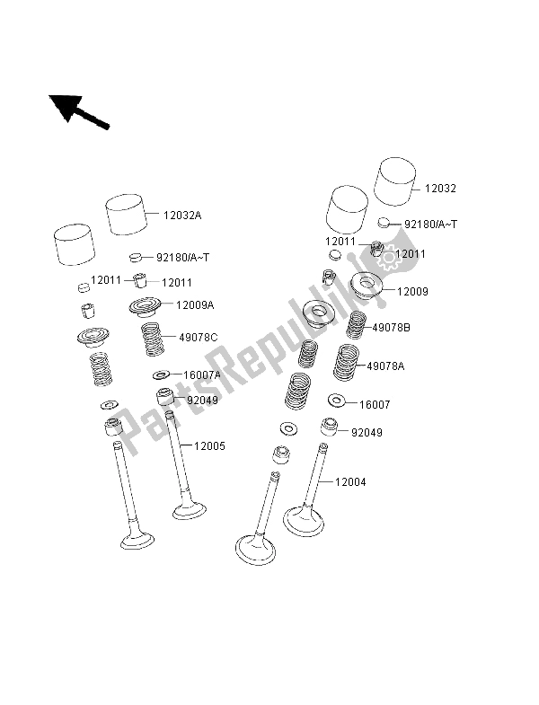 Tutte le parti per il Valvola del Kawasaki Ninja ZX 6R 600 1997