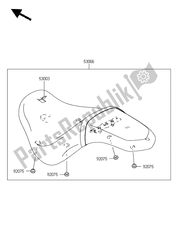 Todas las partes para Asiento de Kawasaki VN 900 Custom 2009