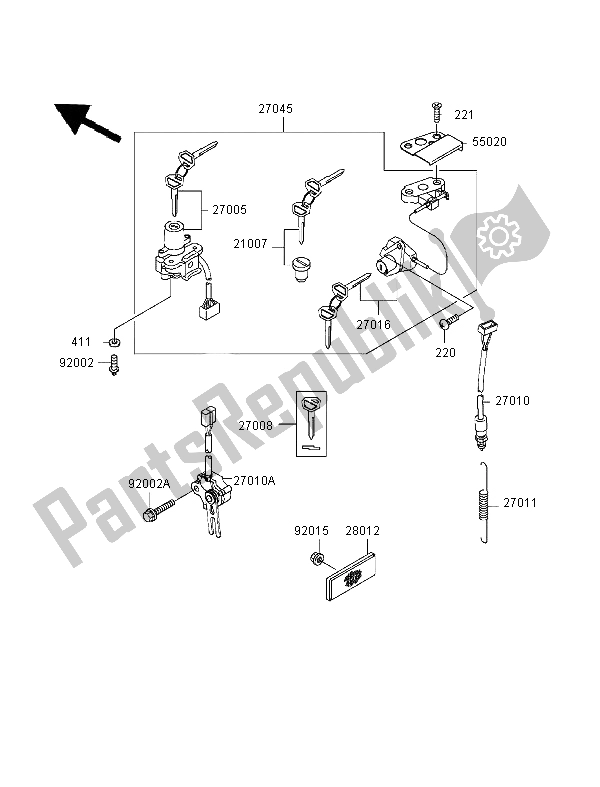 Tutte le parti per il Interruttore Di Accensione del Kawasaki Ninja ZX 9R 900 1999