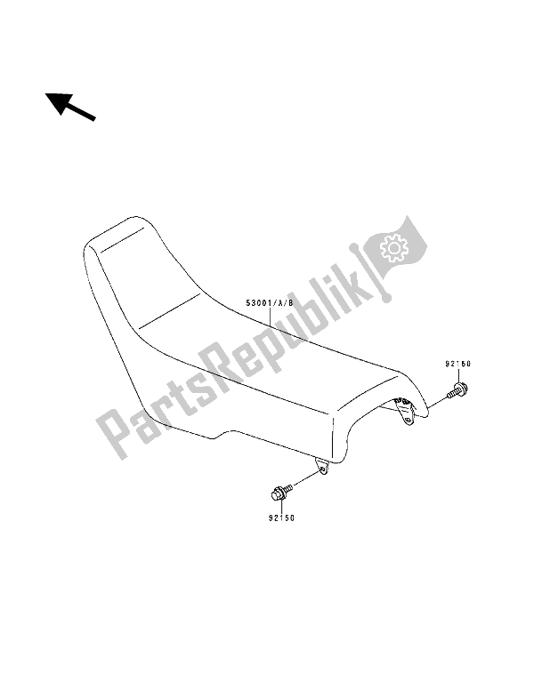 Toutes les pièces pour le Siège du Kawasaki KDX 200 1994