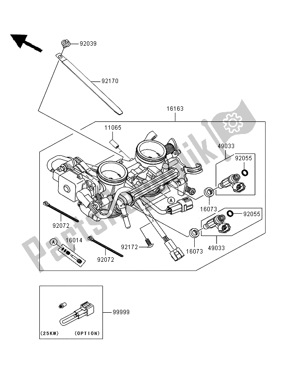 All parts for the Throttle of the Kawasaki Versys ABS 650 2007