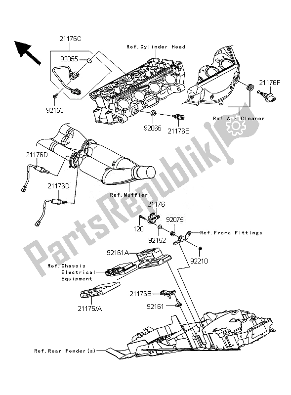 Toutes les pièces pour le Injection De Carburant du Kawasaki Ninja ZX 10R 1000 2007