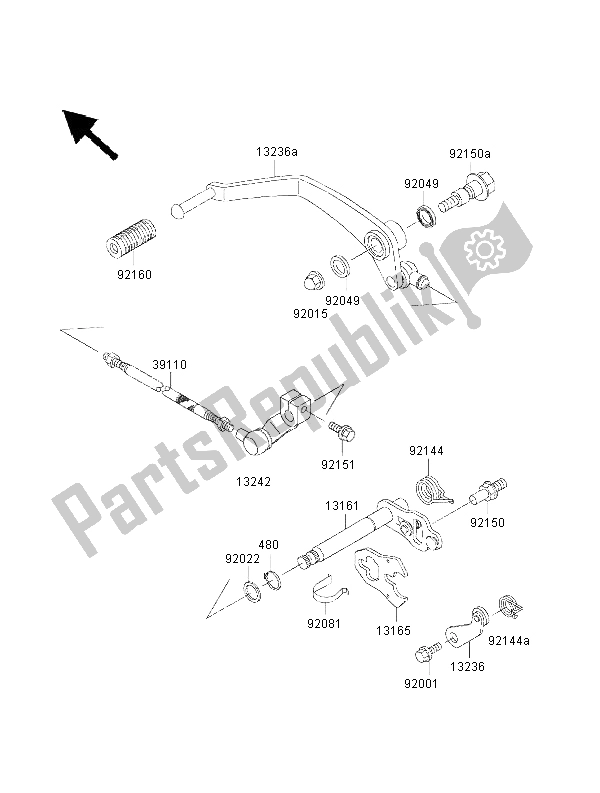 Todas las partes para Mecanismo De Cambio De Marcha de Kawasaki VN 800 Classic 2000