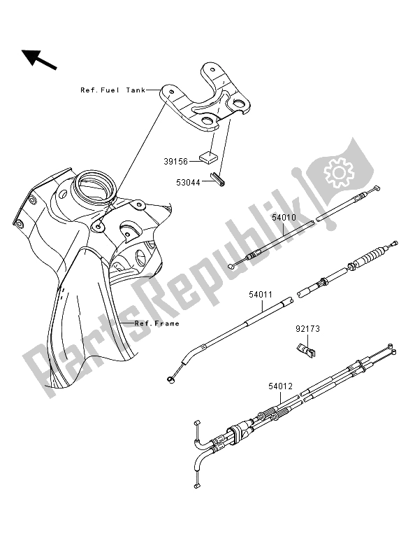 Wszystkie części do Kable Kawasaki Ninja ZX 6R 600 2012