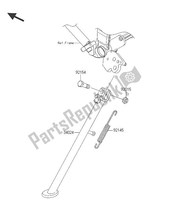 All parts for the Stand(s) of the Kawasaki KLX 250 2016