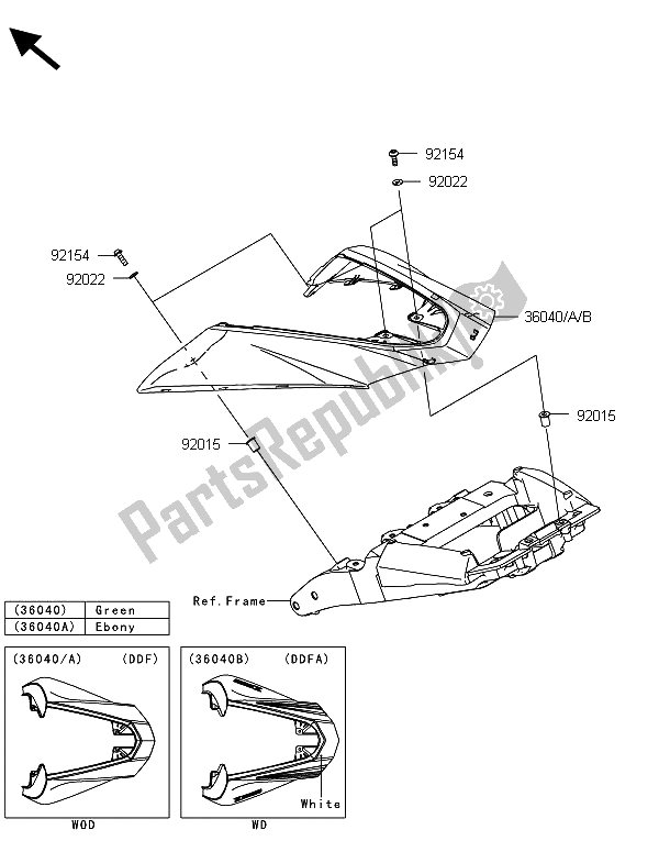 Todas las partes para Cubiertas Laterales de Kawasaki Z 1000 2013