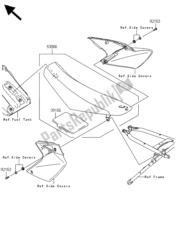 All parts for the Seat of the Kawasaki KLX 450 2013