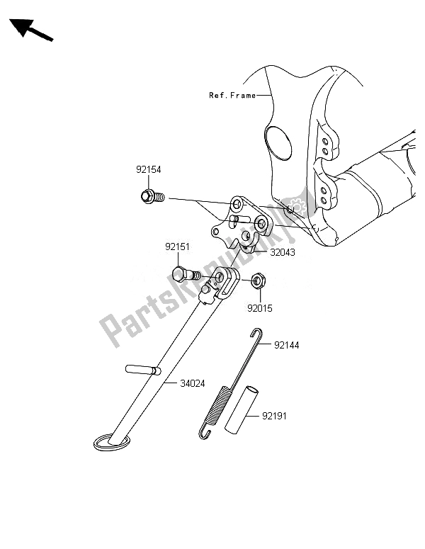 All parts for the Stand(s) of the Kawasaki Ninja ZX 10R ABS 1000 2014