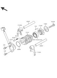 tambour de changement de vitesse et fourchette de changement de vitesse