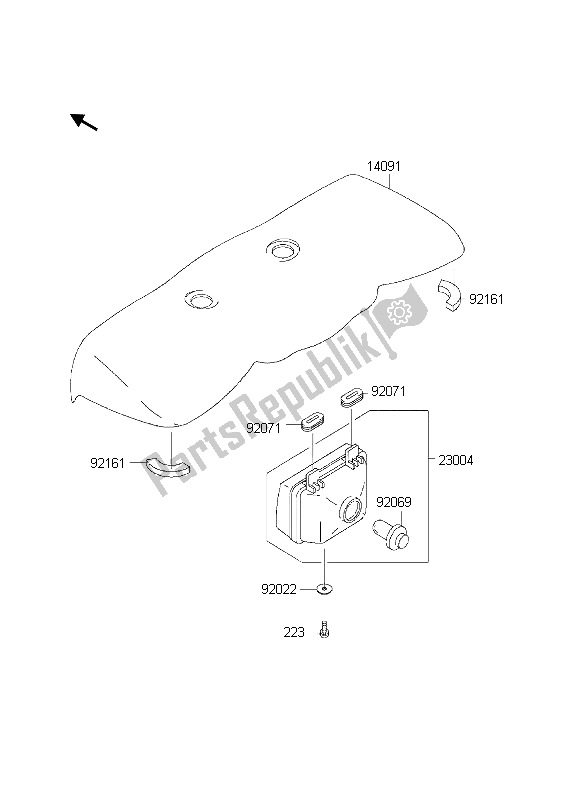 All parts for the Headlight of the Kawasaki KVF 360 Prairie 4X4 2003
