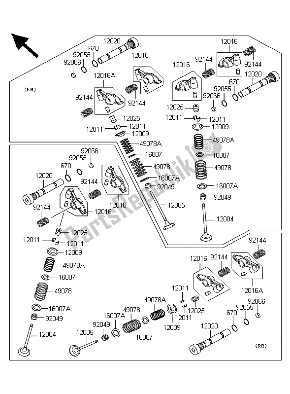 Toutes les pièces pour le Soupape du Kawasaki VN 1600 Classic 2004