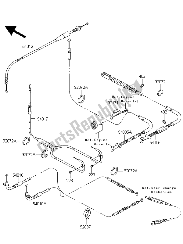 Wszystkie części do Kable Kawasaki KFX 700 2011