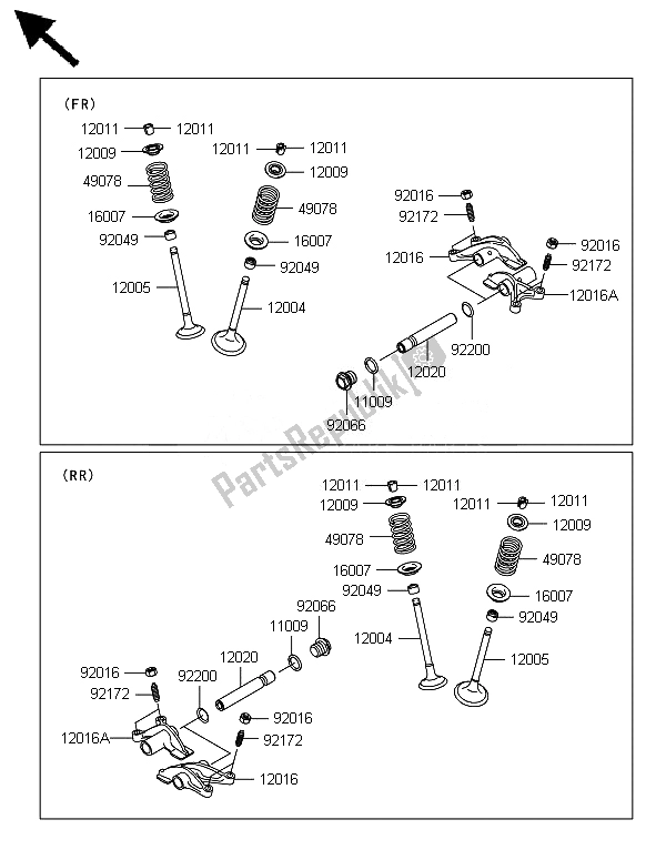 All parts for the Valve(s) of the Kawasaki Brute Force 750 4X4I Epshef 2014