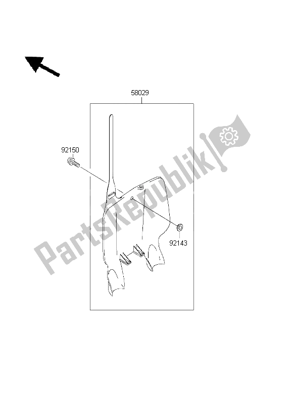 Tutte le parti per il Accessorio del Kawasaki KX 500 2003