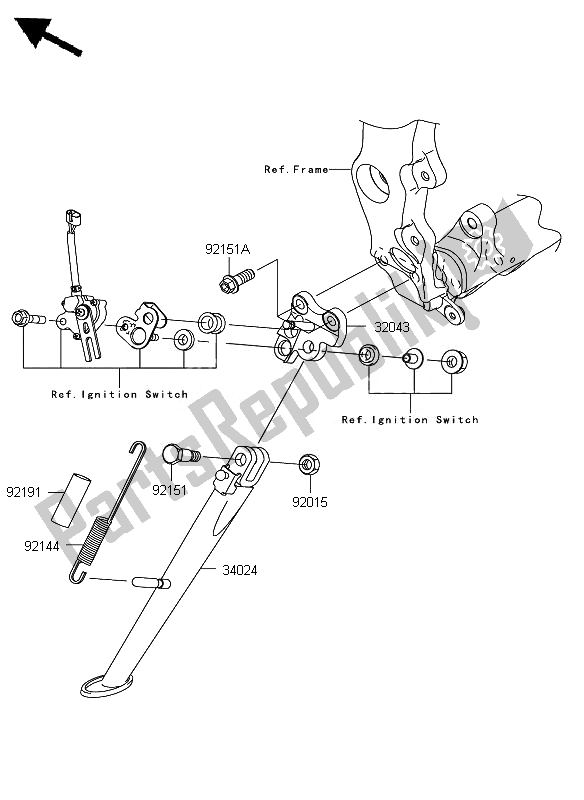 Todas as partes de Ficar do Kawasaki Ninja ZX 6R 600 2007