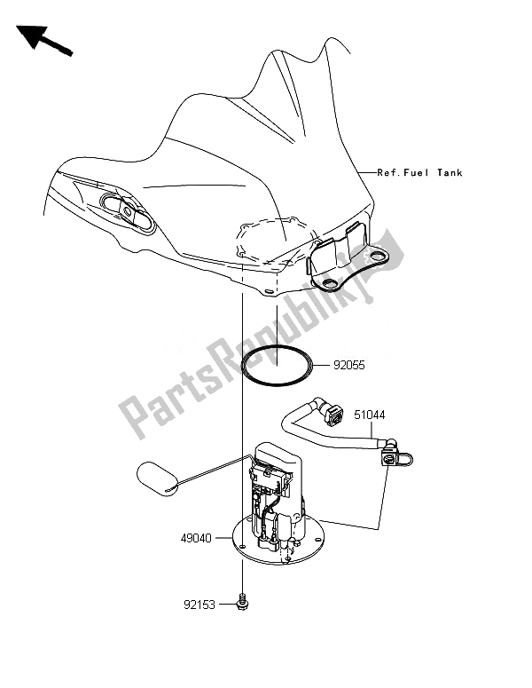 Todas las partes para Bomba De Combustible de Kawasaki Ninja 300 ABS 2014