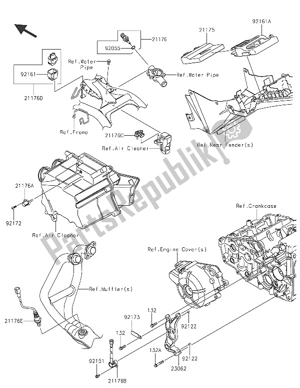 Tutte le parti per il Iniezione Di Carburante del Kawasaki Ninja 300 ABS 2016