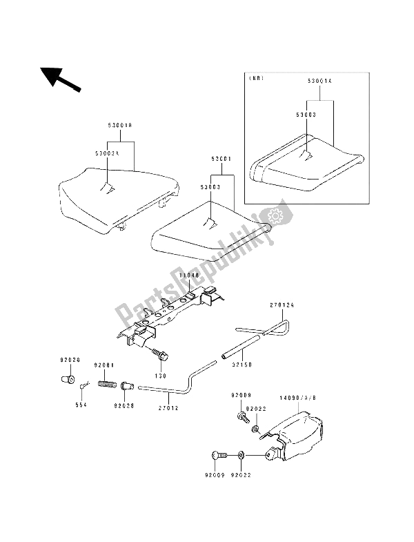 Todas las partes para Asiento de Kawasaki ZXR 750 1994