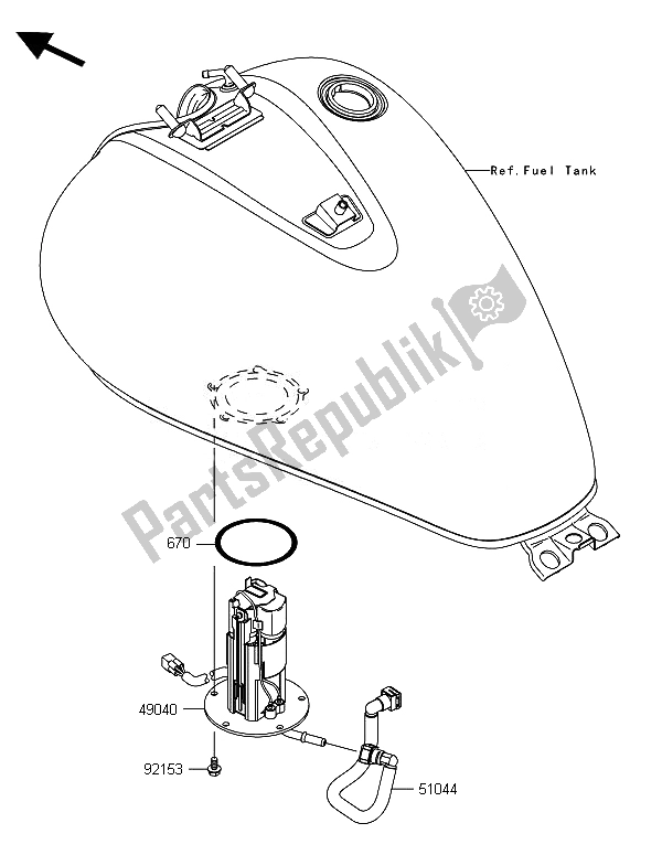 Todas las partes para Bomba De Combustible de Kawasaki VN 900 Classic 2014