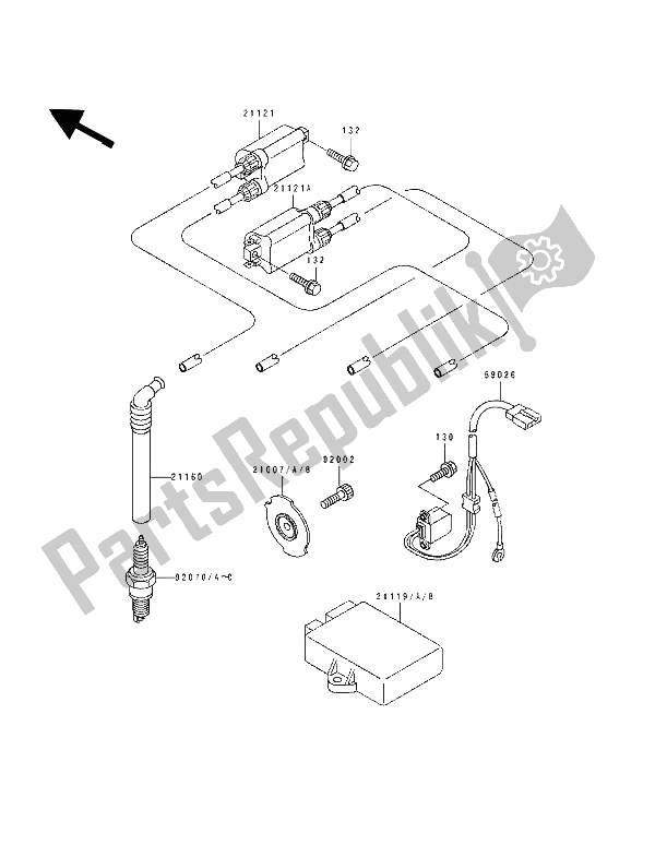 All parts for the Ignition System of the Kawasaki ZXR 750 1994