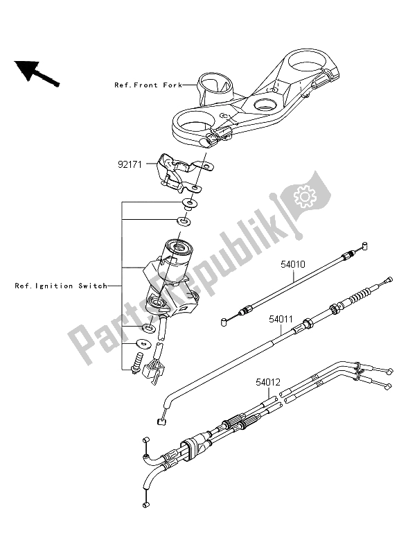 Wszystkie części do Kable Kawasaki Ninja ZX 10R 1000 2008