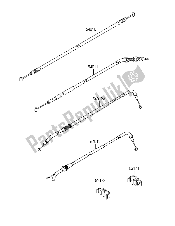 Todas las partes para Cables de Kawasaki Z 800 CDS 2013