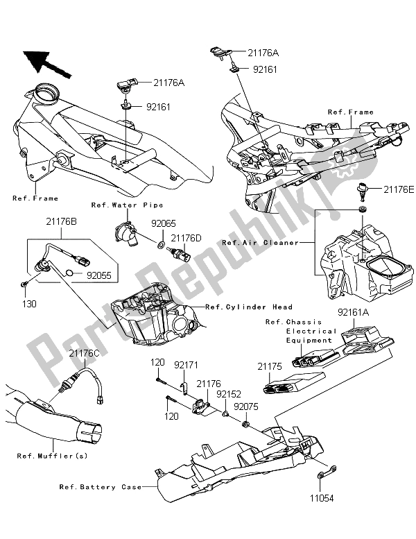 Todas las partes para Inyección De Combustible de Kawasaki Z 750R ABS 2011