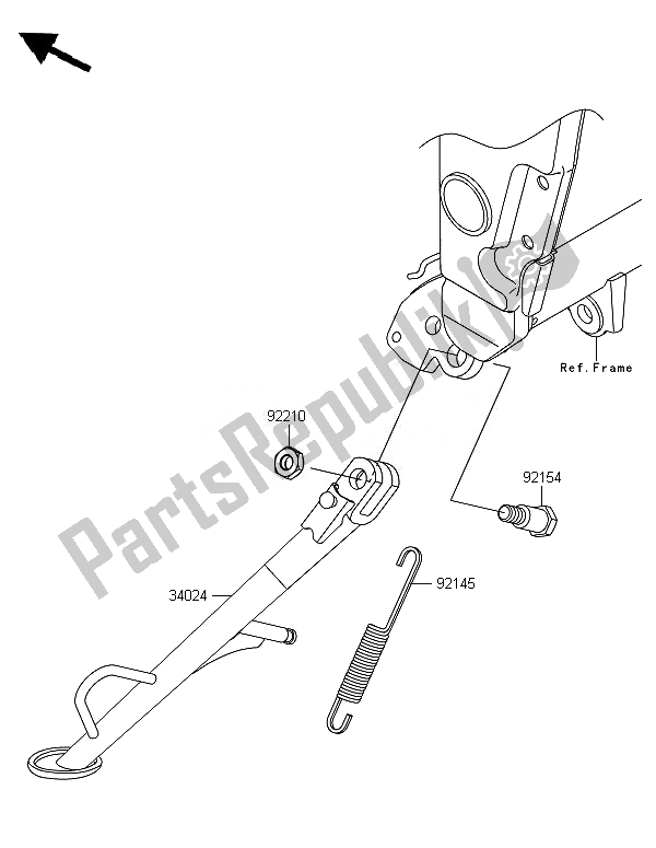 Wszystkie części do Stojak (y) Kawasaki Ninja 300 ABS 2014