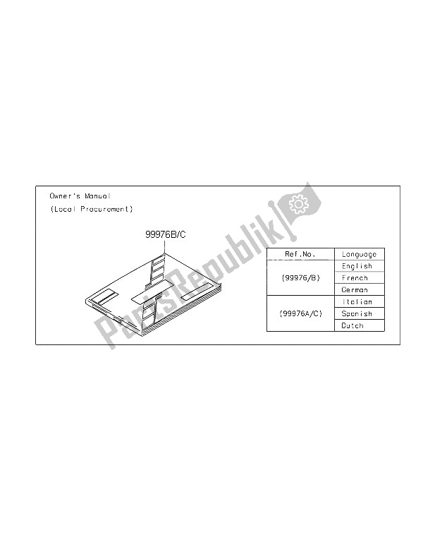 All parts for the Manual of the Kawasaki KX 65 2016