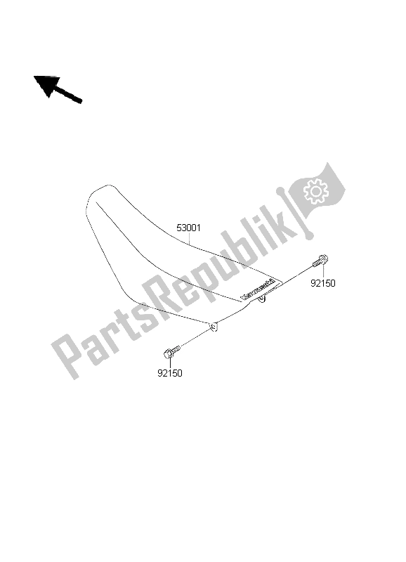 Tutte le parti per il Posto A Sedere del Kawasaki KX 65 2003